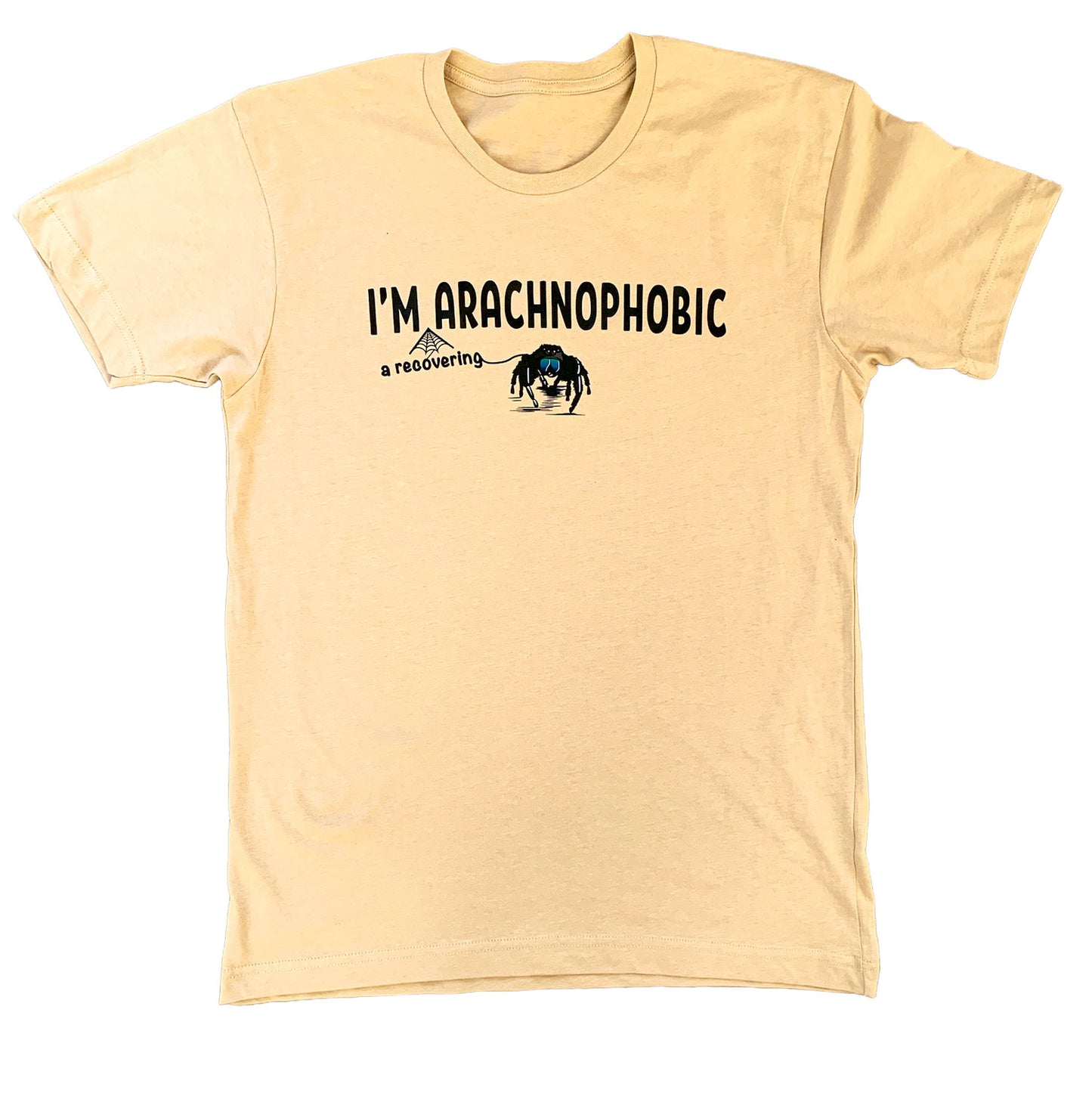 I'm A Recovering Arachnophobic T Shirt Beige