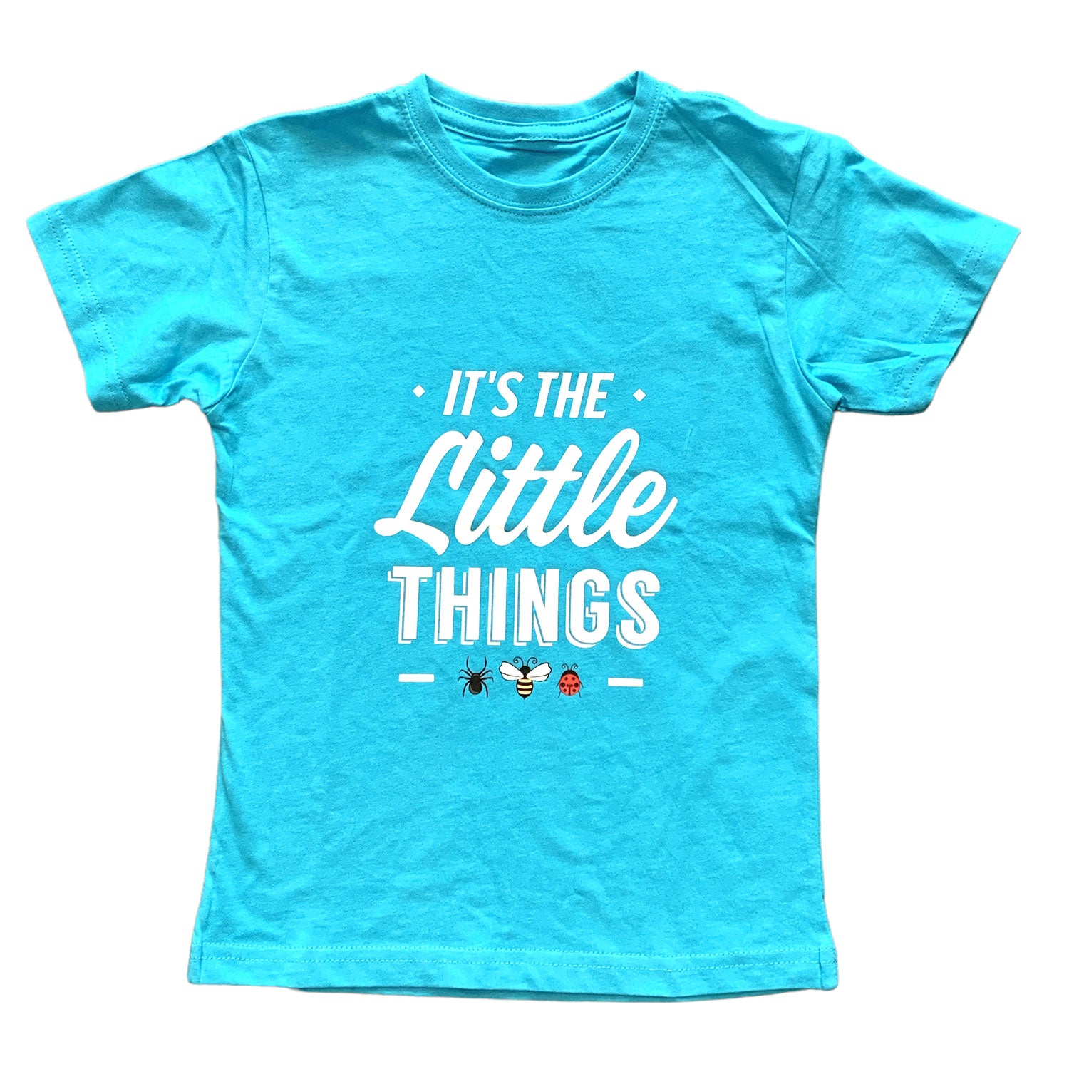 Kids It's The Little Things T Shirt Turquoise